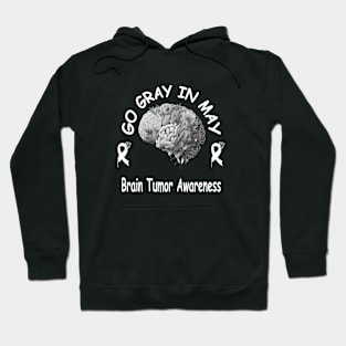 Go Gray In May Brain Cancer Tumor Awareness Hoodie